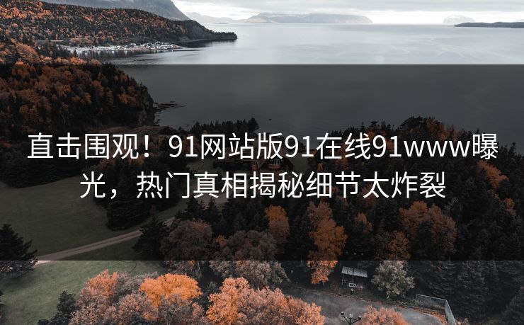 直击围观！91网站版91在线91www曝光，热门真相揭秘细节太炸裂