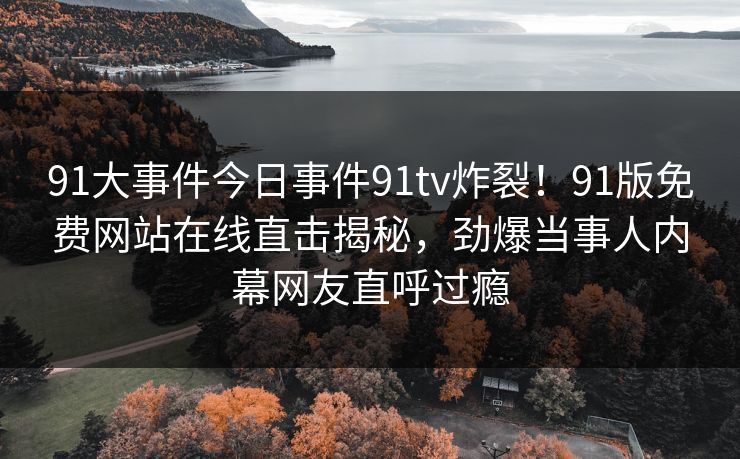 91大事件今日事件91tv炸裂！91版免费网站在线直击揭秘，劲爆当事人内幕网友直呼过瘾